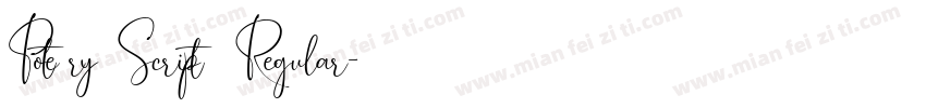 Poetry Script Regular字体转换